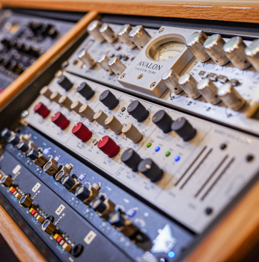 Song mixing with classic analog outboard gear at Sonika Studio, Stockholm